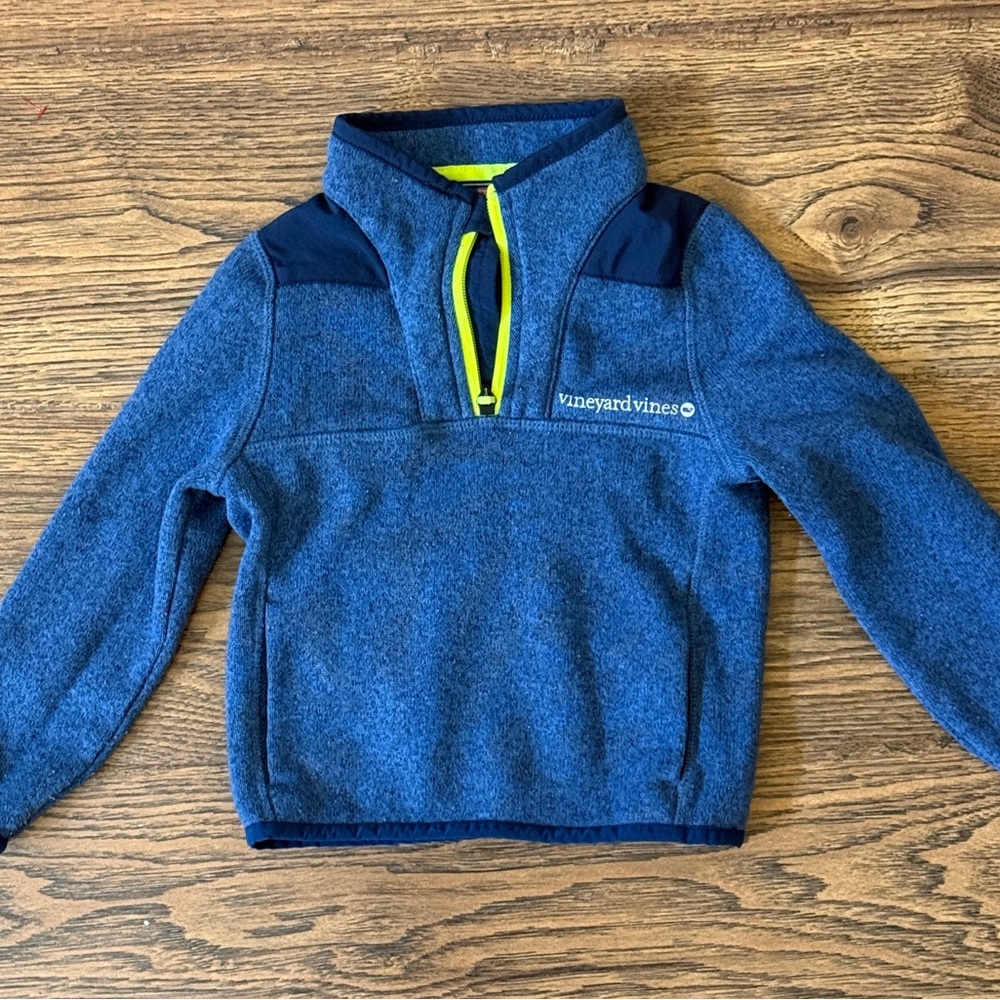 Vineyard Vines 2T Blue Quarter-Zip Fleece